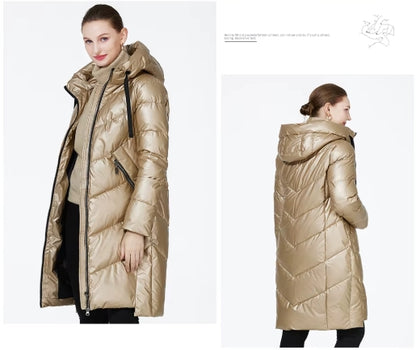 ICEbear doudoune Femme Mi-long à Capuche