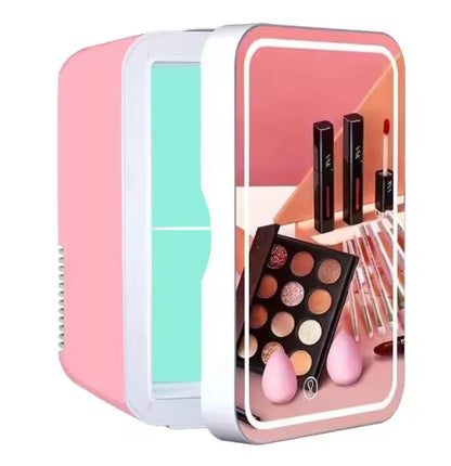 Mini réfrigérateur chic pour produits de beauté
