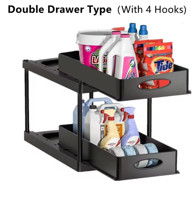 Rack de rangement coulissant pour armoires