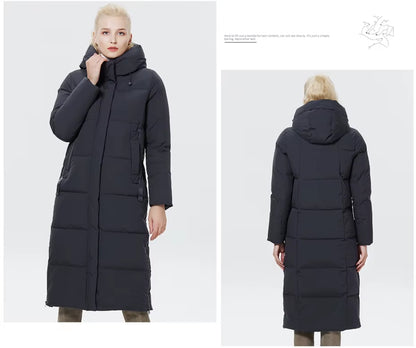 Ice Bear Doudoune Longue Femme Hiver – Manteau Chaud avec Capuche