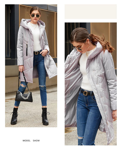 Parka mi-longue femme HaiLuoZi