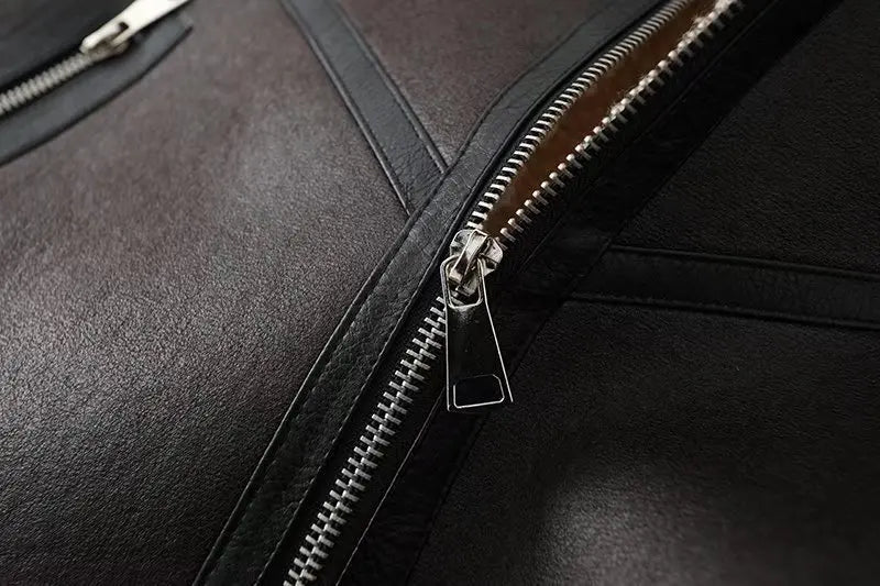veste similicuir avec ceinture femme