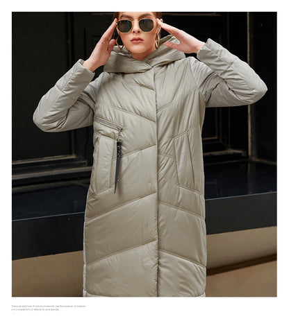 Parka mi-longue femme HaiLuoZi