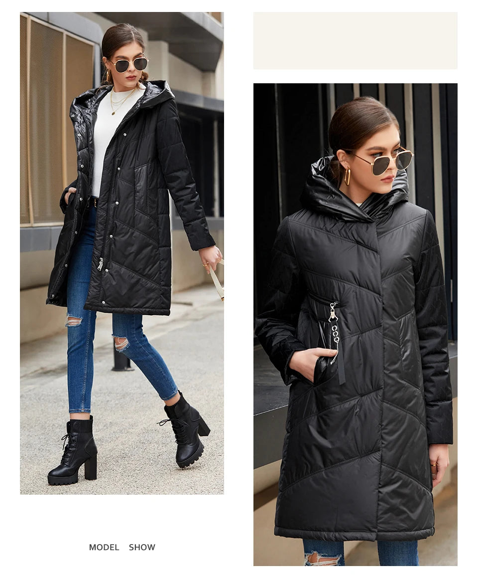 Parka mi-longue femme HaiLuoZi