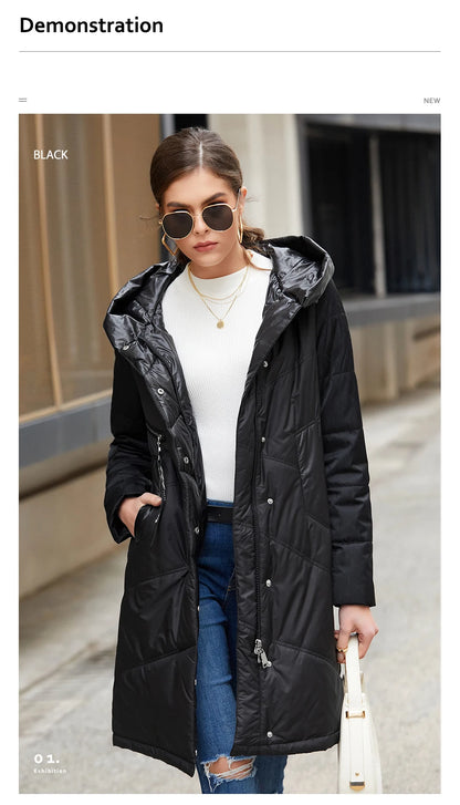 Parka mi-longue femme HaiLuoZi