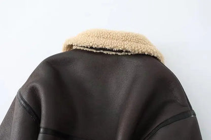 veste similicuir avec ceinture femme