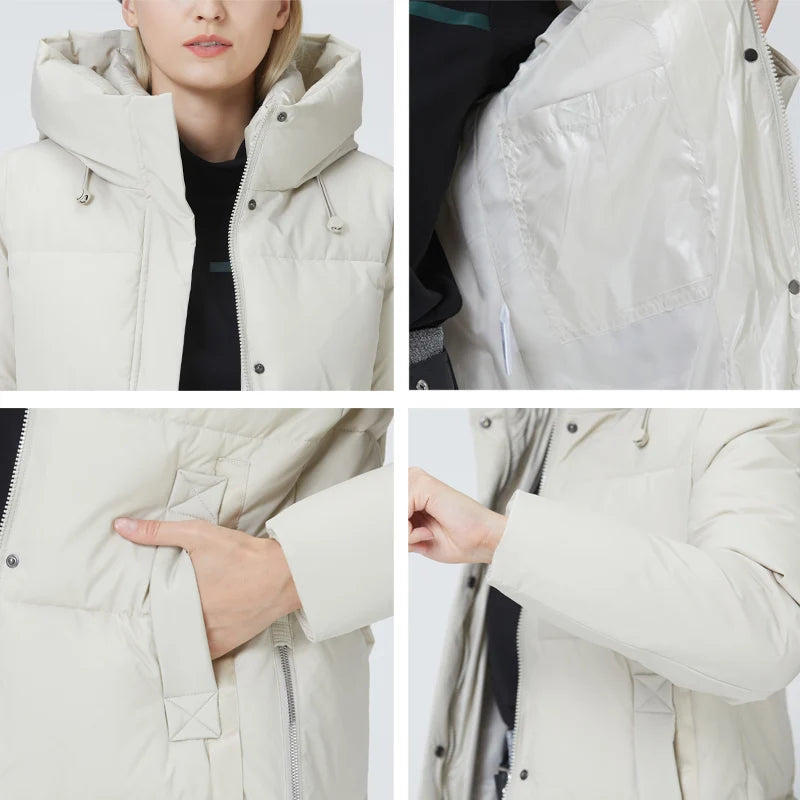 ICEbear Manteau Long à Capuche pour Femme