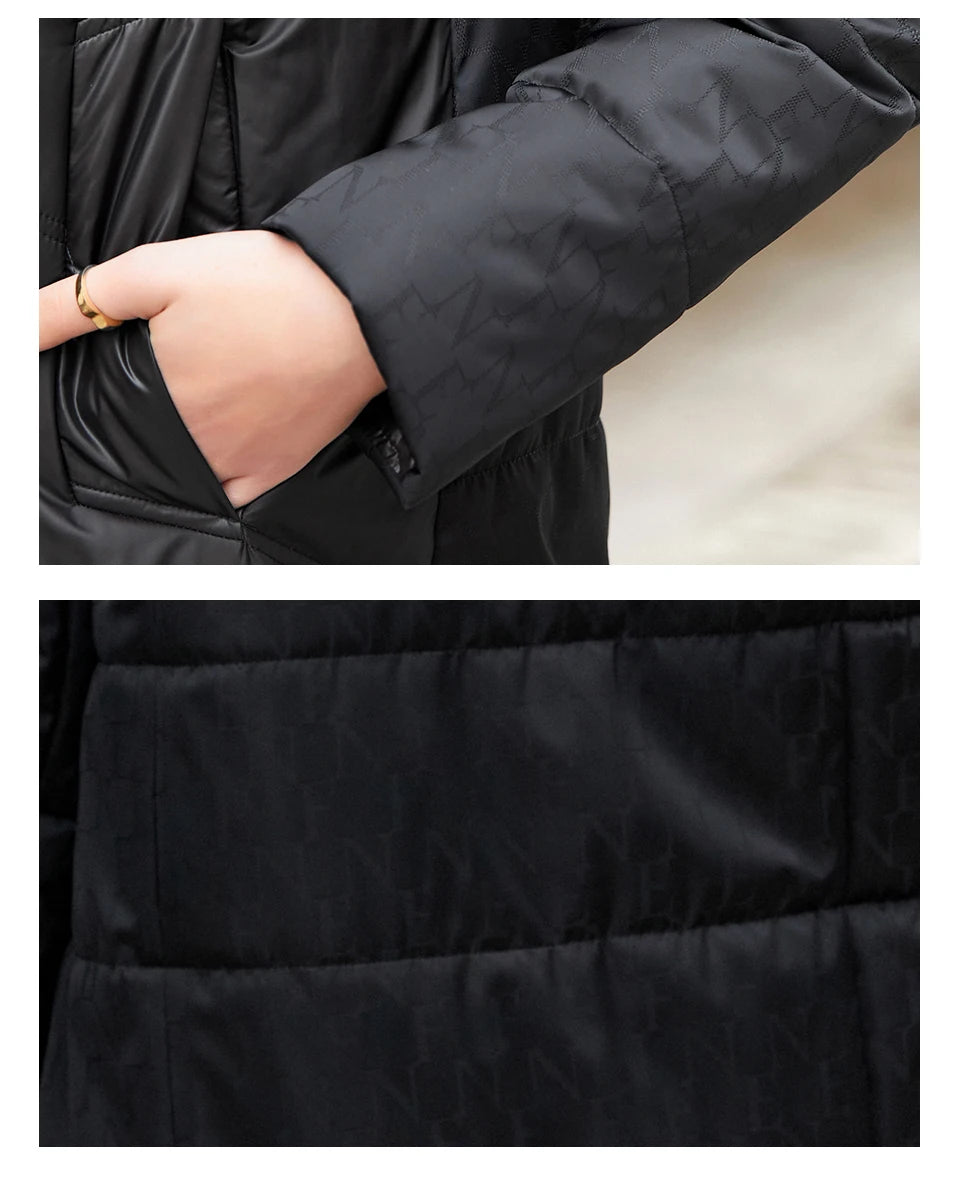 Parka mi-longue femme HaiLuoZi