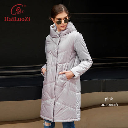 Parka mi-longue femme HaiLuoZi