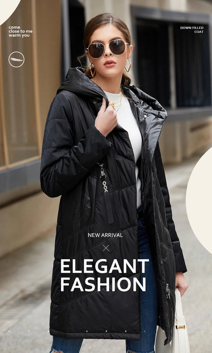 Parka mi-longue femme HaiLuoZi