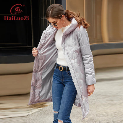 Parka mi-longue femme HaiLuoZi