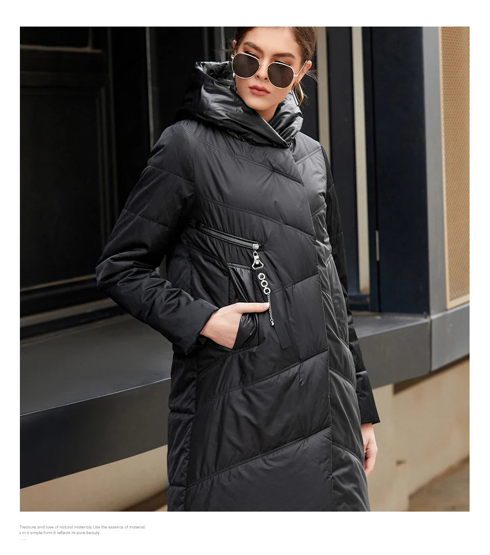 Parka mi-longue femme HaiLuoZi