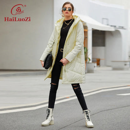 Parka mi-longue femme HaiLuoZi