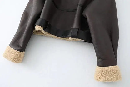 veste similicuir avec ceinture femme