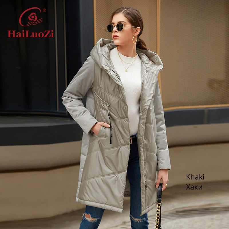 Parka mi-longue femme HaiLuoZi