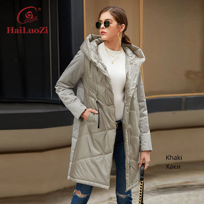 Parka mi-longue femme HaiLuoZi