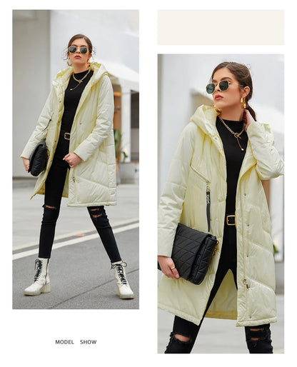 Parka mi-longue femme HaiLuoZi