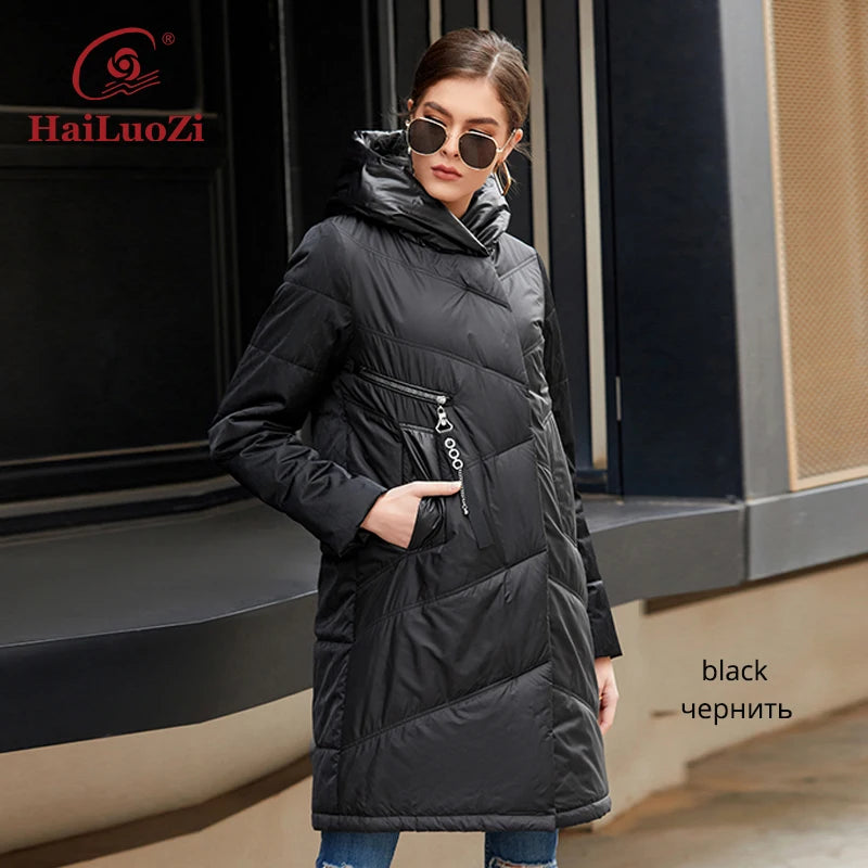 Parka mi-longue femme HaiLuoZi