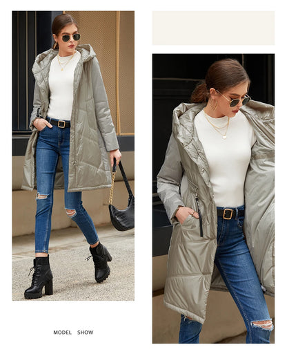 Parka mi-longue femme HaiLuoZi
