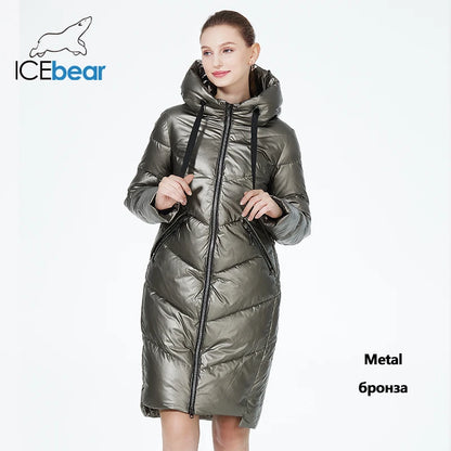 ICEbear doudoune Femme Mi-long à Capuche