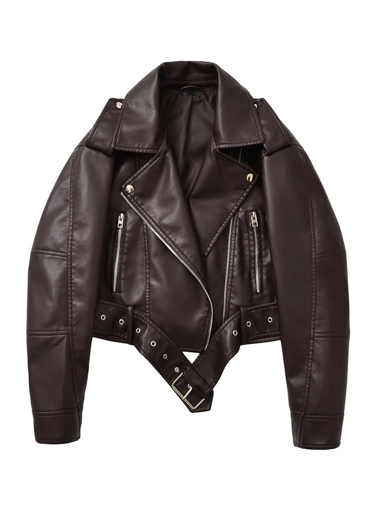Veste vintage femme en similicuir
