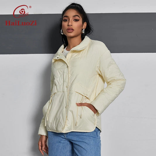 Veste Courte Légère à Capuche HaiLuoZi