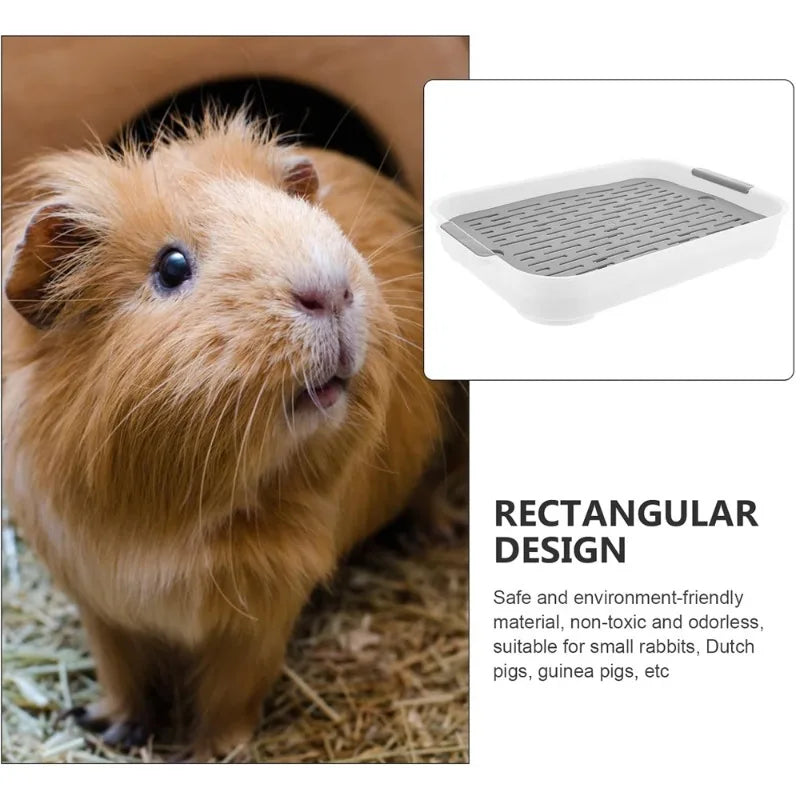 Bac à Litière d’Angle pour Petits Animaux