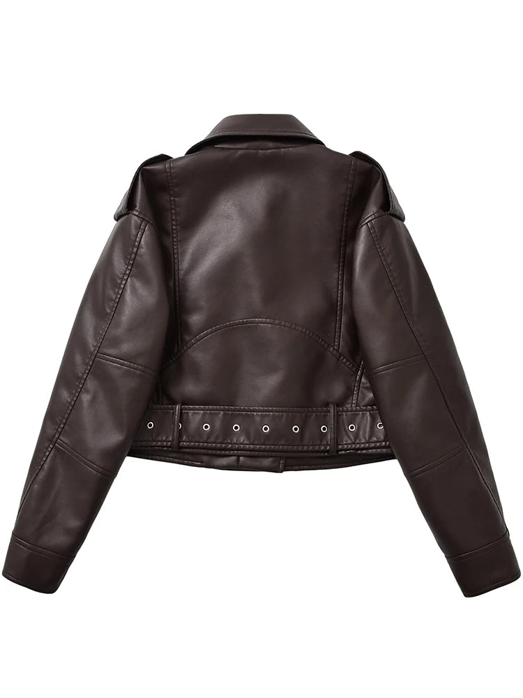 Veste vintage femme en similicuir