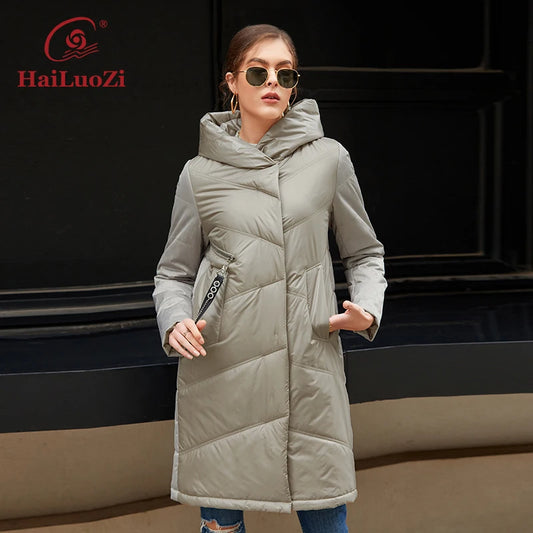 Parka mi-longue femme HaiLuoZi