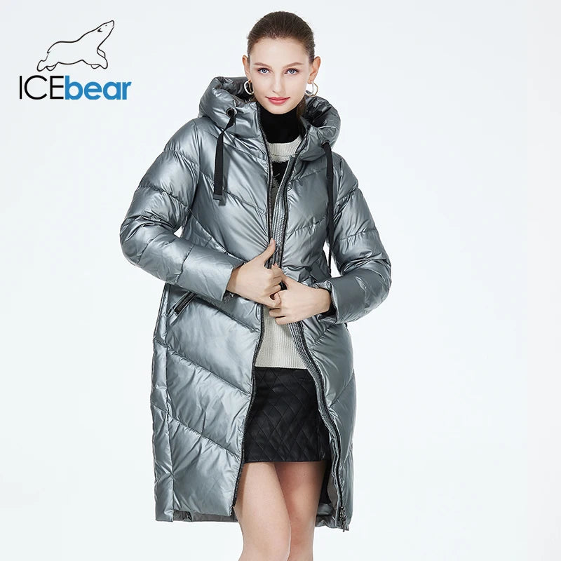 ICEbear doudoune Femme Mi-long à Capuche