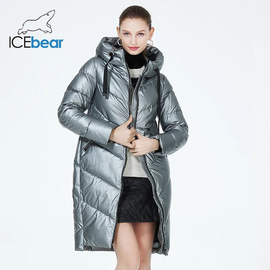 ICEbear doudoune Femme Mi-long à Capuche