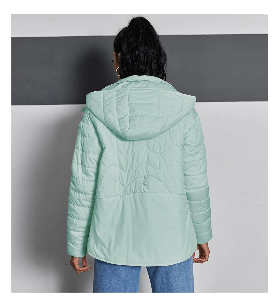 Veste Courte Légère à Capuche HaiLuoZi