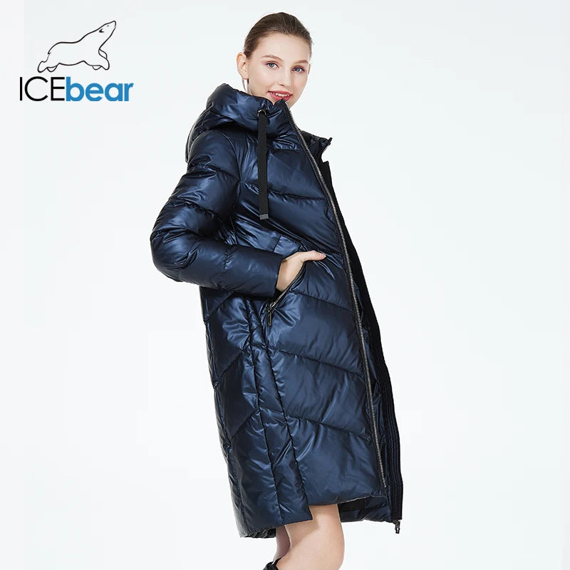 ICEbear doudoune Femme Mi-long à Capuche