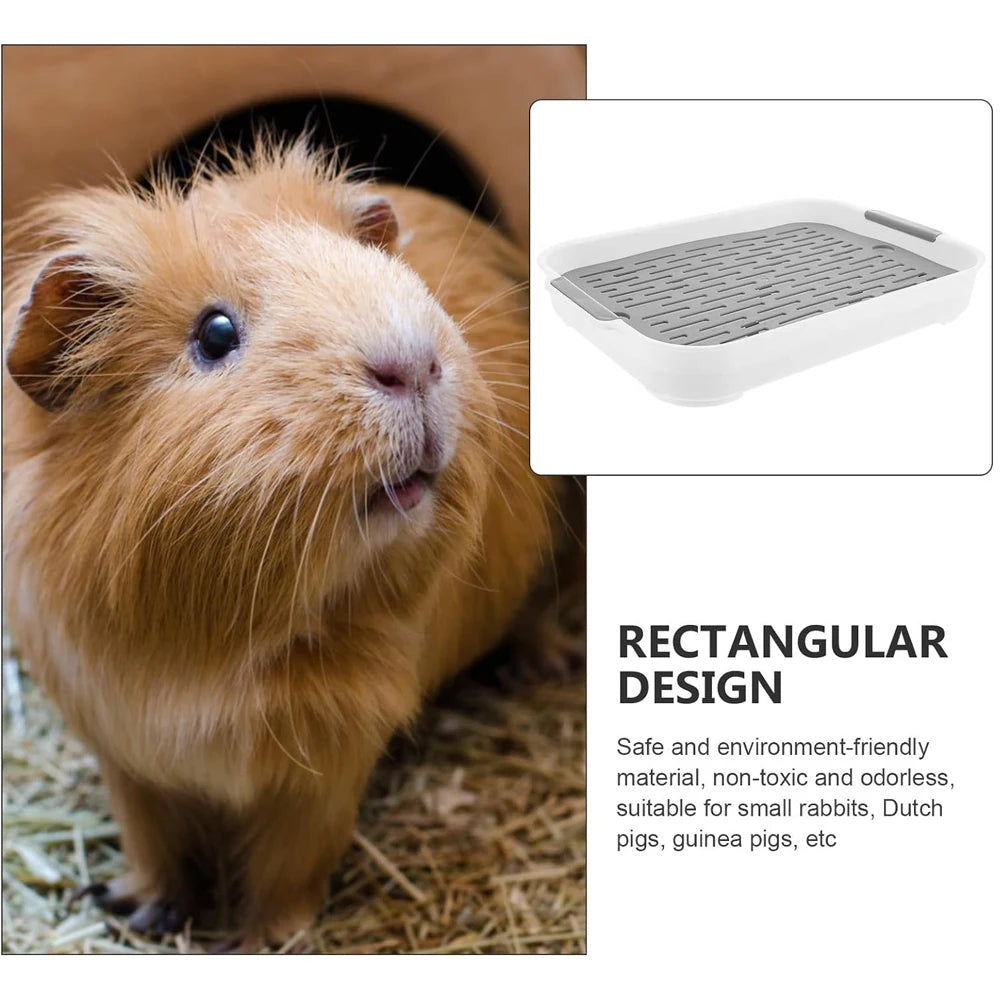 Bac à Litière d’Angle pour Petits Animaux