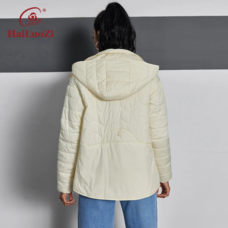 Veste Courte Légère à Capuche HaiLuoZi