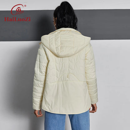 Veste Courte Légère à Capuche HaiLuoZi