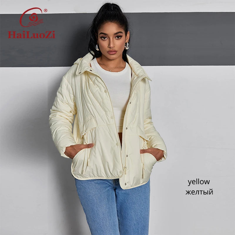 Veste Courte Légère à Capuche HaiLuoZi