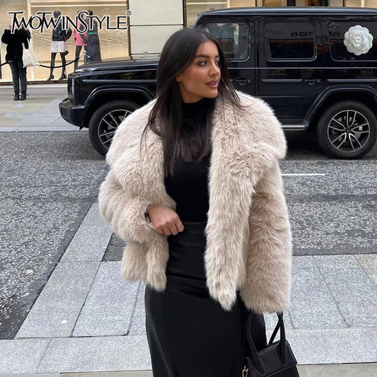 Veste à fourrure femme TWOTWINSTYLE