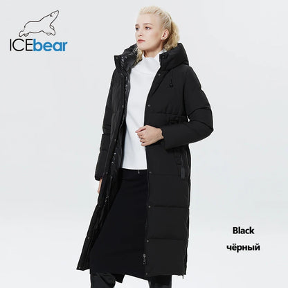 Ice Bear Doudoune Longue Femme Hiver – Manteau Chaud avec Capuche