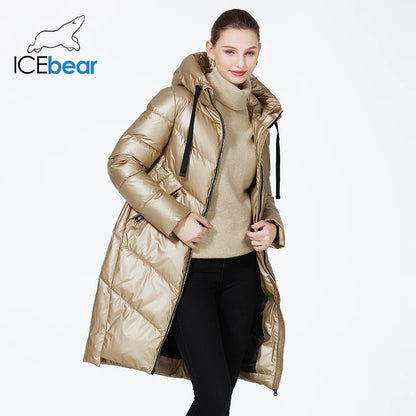 ICEbear doudoune Femme Mi-long à Capuche