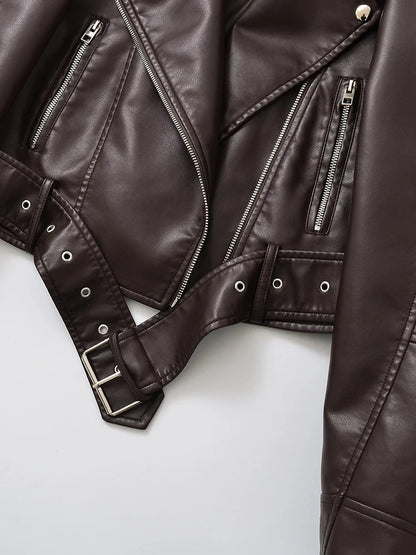 Veste vintage femme en similicuir