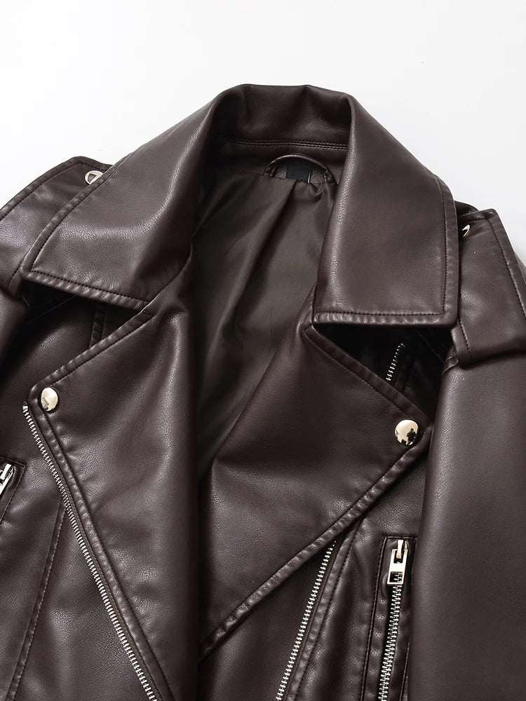 Veste vintage femme en similicuir