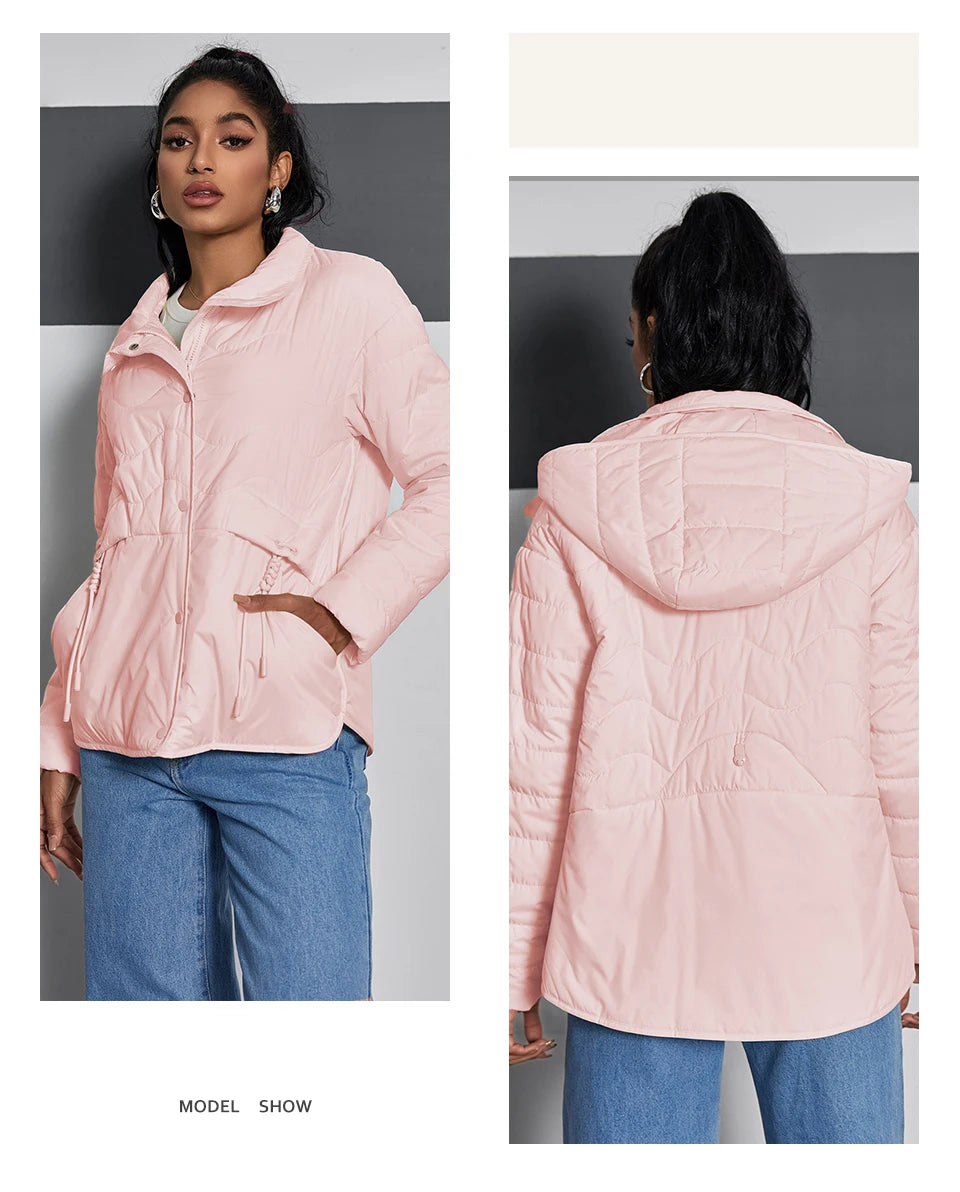 Veste Courte Légère à Capuche HaiLuoZi