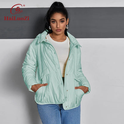 Veste Courte Légère à Capuche HaiLuoZi