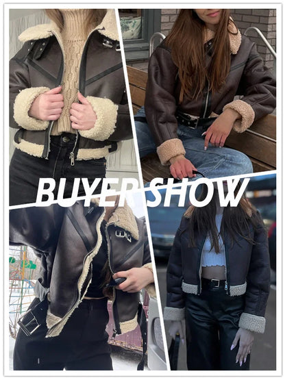 veste similicuir avec ceinture femme