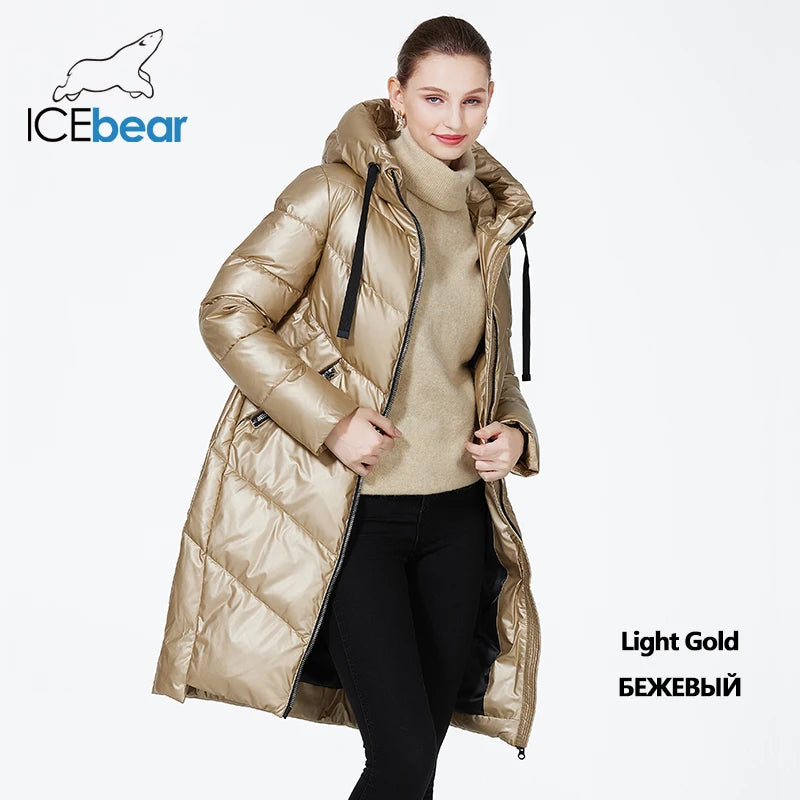 ICEbear doudoune Femme Mi-long à Capuche